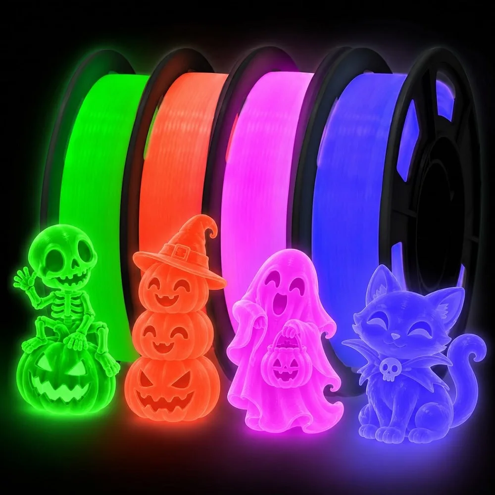 3D Printer Filament Glow In The Dark PLA 1.75mm 1kg 500g 250g Luminous Filament PLA Blue Green Material For FDM 3D Printer