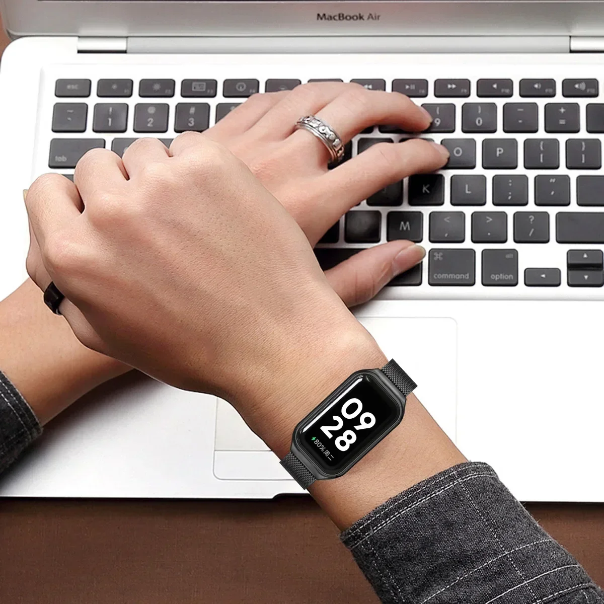 Strap For Xiaomi Mi Band 8 Active Bracelet for Xiaomi Smart Band 8 Active Stainless Steel Metal Watchband Mi Band 8 Active image 4