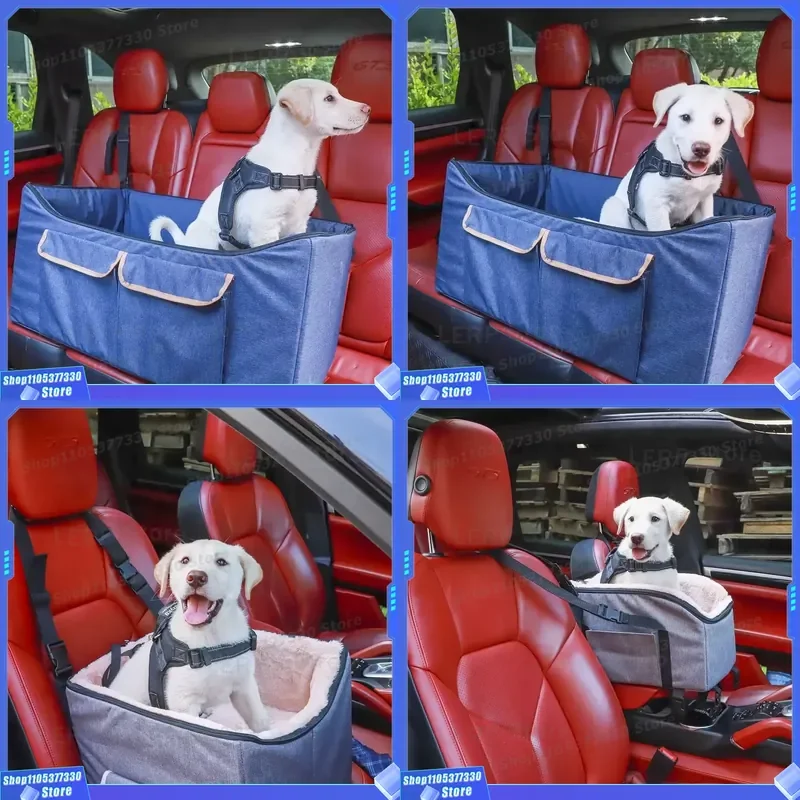 Yalong Deluxe Soft Pet Car Seat Booster for Small Medium Dogs Cats with Two Safety Tethers Rear Seat Travel Carrier OEM ODM