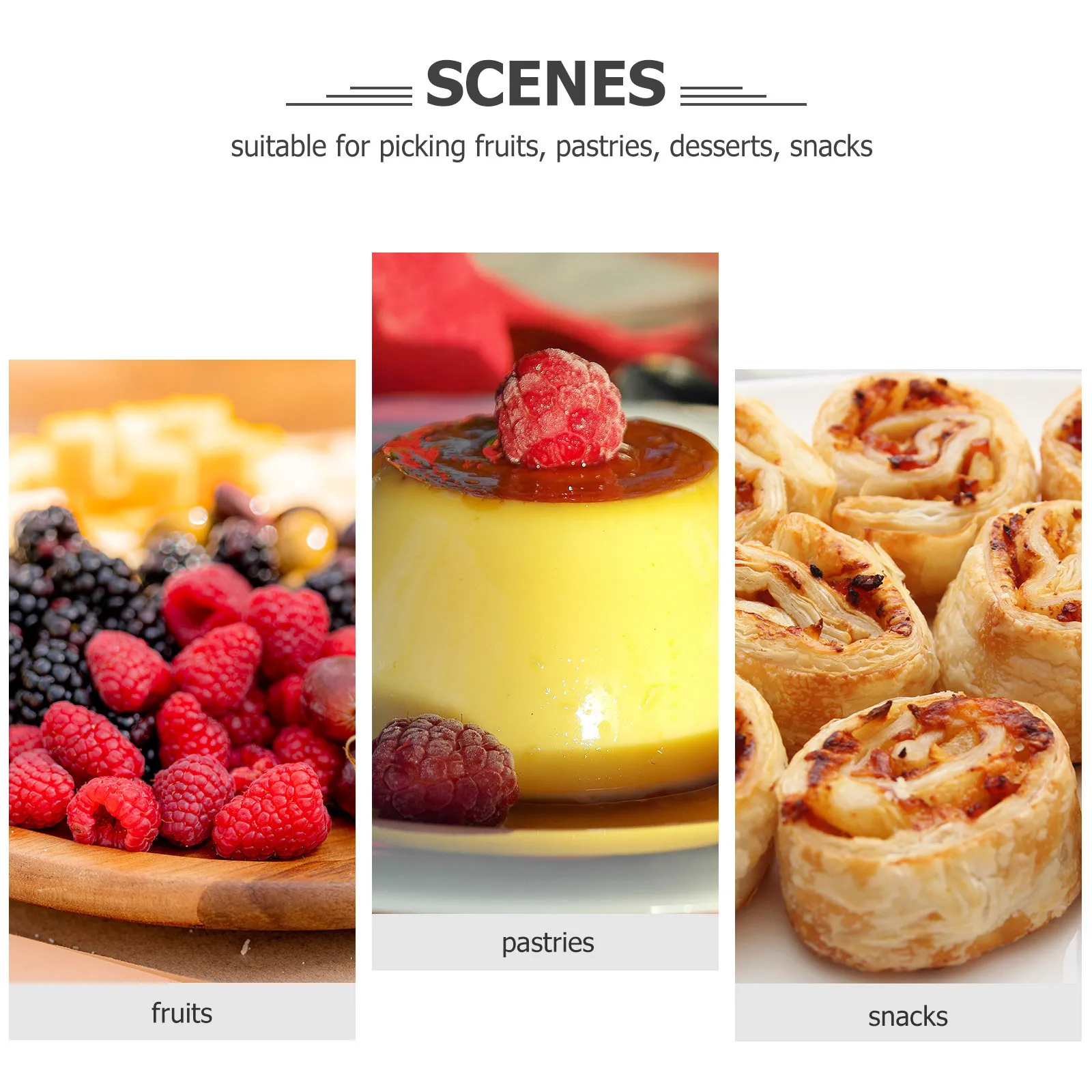 

1 комплект вилок для фруктов, портативные вилки для еды, креативные вилки для десерта для кемпинга, вечеринки, дома, свадьбы, банкета, фруктов