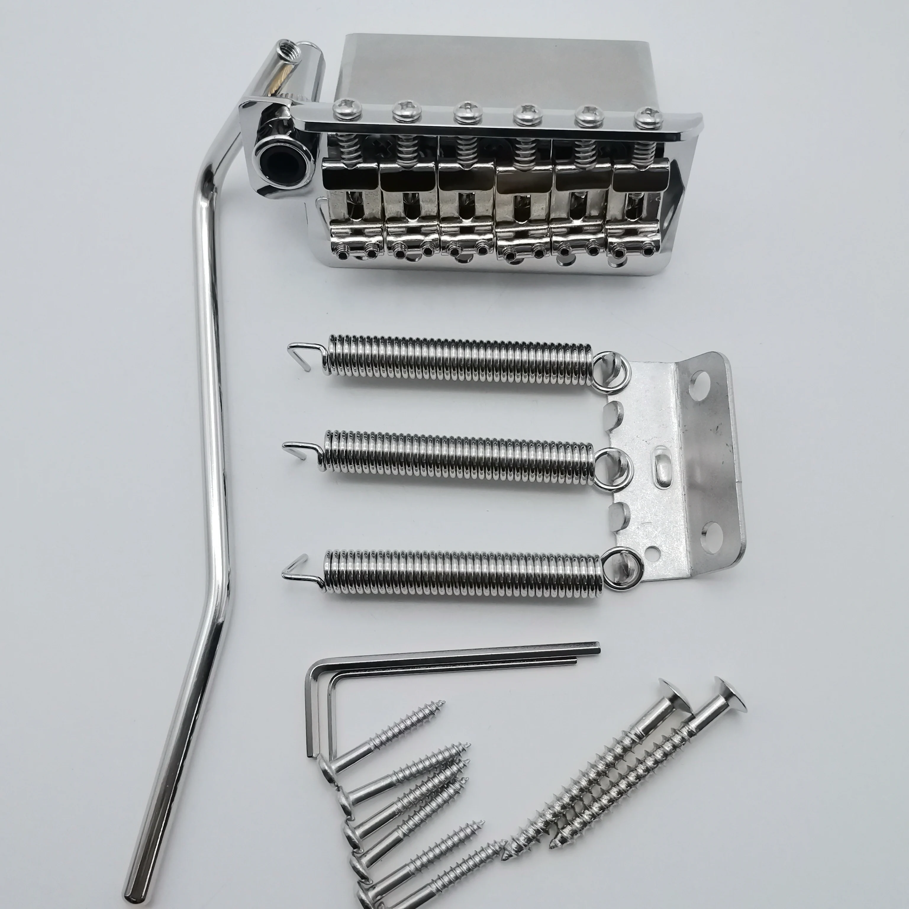 Upgraded Tremolo Stainless Steel Block Vintage Saddles 6-pivot Bridge 52.5mm Guitar Bridge