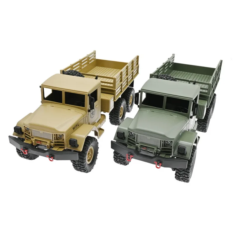 

WPL 1:16 Scale 2.4G 6WD RC Military Truck All-Terrain Remote Control Vehicle with Proportional Control Off-Road Crawler Climbing