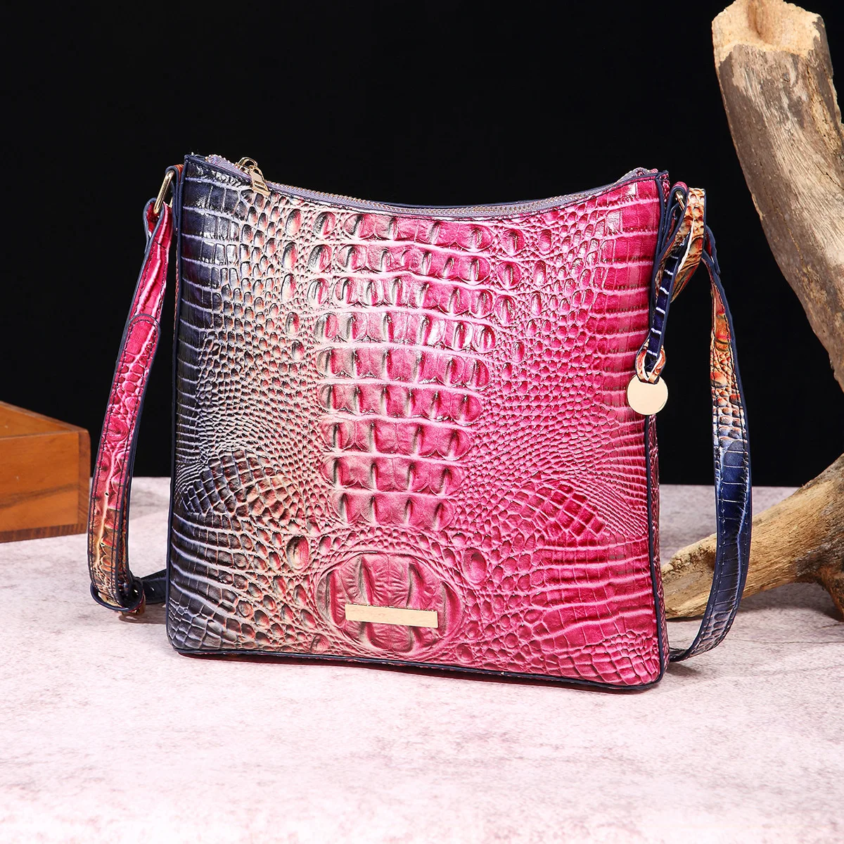 Fashion Portable Cross Body Female Handbags Multicolor Crocodile Pattern Shoulder Bag Large Capaticy Tote Bag FOR WOMEN 2024