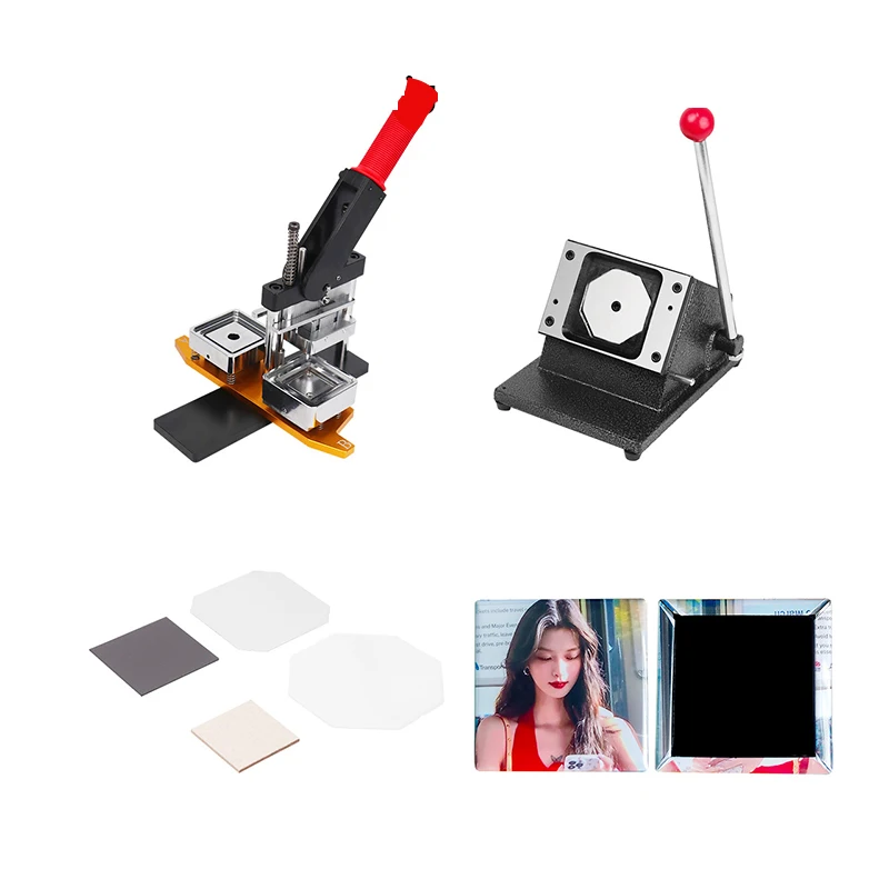 Automatic Square Refrigerator Magnet Magnetic Photo Button Refrigerator Magnet Making Machine Rectangular