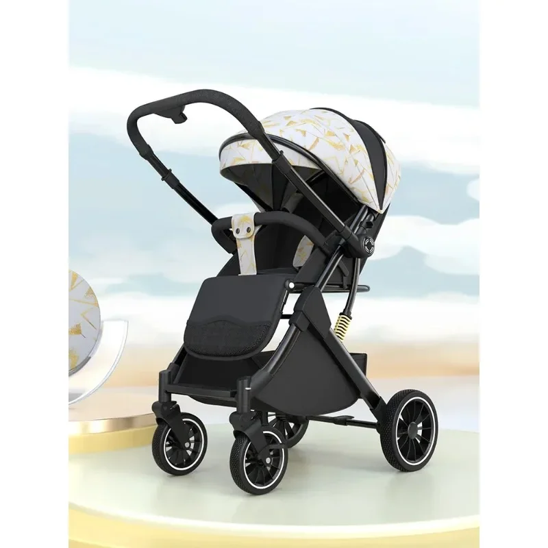 Baby stroller can sit and lie down two-way ultra-light portable baby stroller easy folding stroller newborn