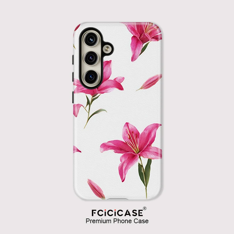 

Чехол для телефона Fcicicase Lily Flower Pattern для Samsung Galaxy A36 A26 A 26 5G A16 A56, противоударный матовый силиконовый двухслойный чехол