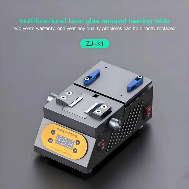 ZJ-X1 سخان مسبق متعدد الطبقات وآلة إزالة الصمغ مضادة للرش لهواتف iPhone/Huawei/Android طبقات دقيقة وإزالة رقاقة