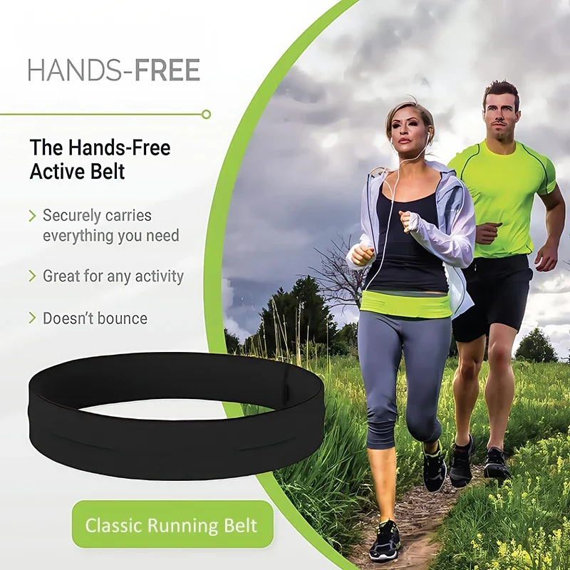 Elastic Sports Waist Bag Multi‑pocket Men Women Running Belt,Mobile Phone Pouch for Jogging Cycling Fitness Outdoor Sports