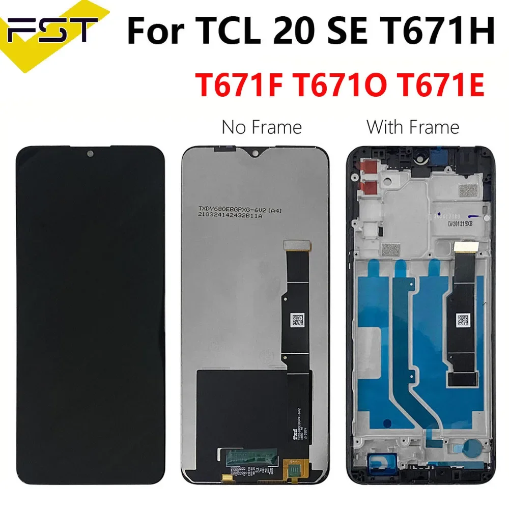 

6.82" Original For TCL 20 SE LCD T671H T671F T671O T671E LCD DisplayTouch Screen Digitizer Assembly For TCL 20SE LCD With Frame