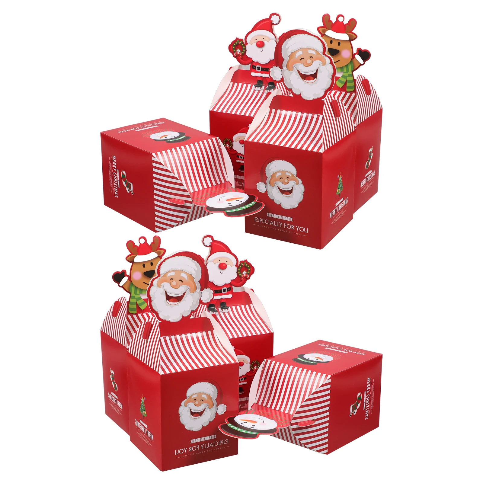 

20 Pcs Gift Packaging Christmas Party Favor Holiday Cookie Treat Bags Boxes Cardboard Packing Boxes Recyclable