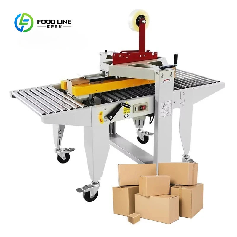 

Customized Semi-Automatic Small Carton Sealing Machine with Gear for Beverage and Apparel Packaging Case & Box Taping & Sealing