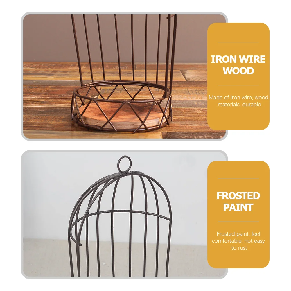 

1pcs Decorative Flowerpot Rack European Style Hanging Birdcage Stand For Wall Garden Home Office Decor Flower Rack Adornment