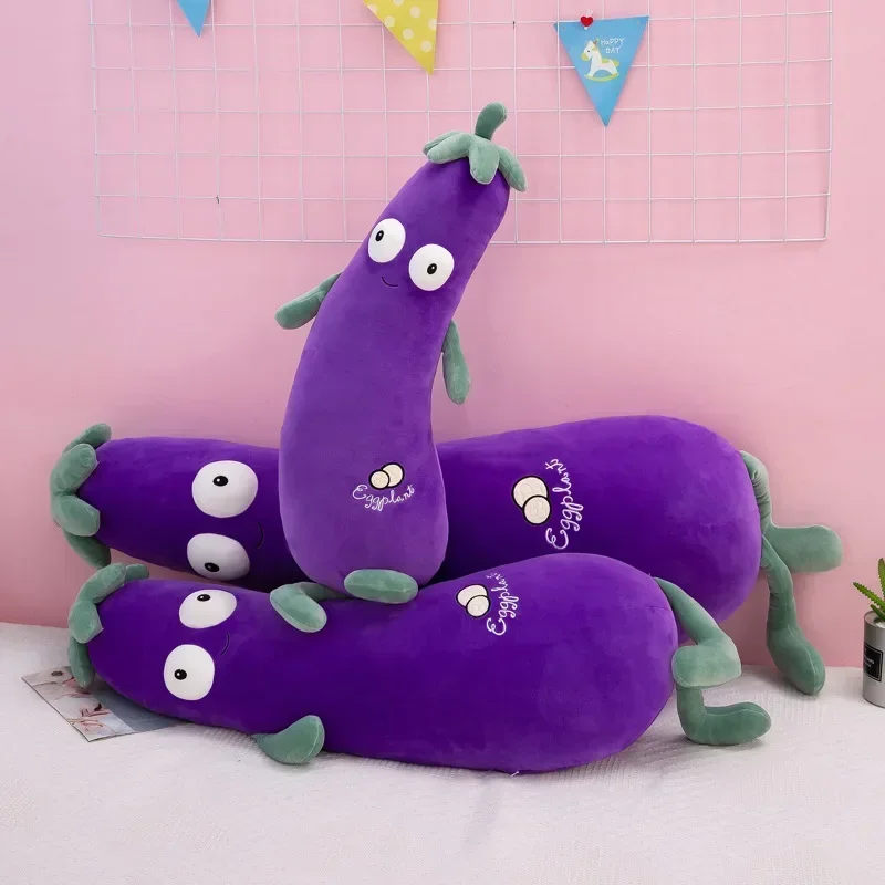 

Big size 135cm Simulation Vegetable eggplant Stuffed Plush Toy Doll Cute fruit model Soft Car/Sofa/Bed Sleep Pillow cushion gift