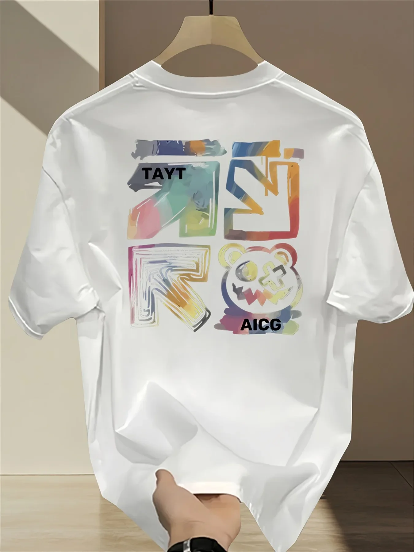 Best-selling Men's 100% Cotton T-shirt for Summer Fashion - Printed Short-Sleeved Casual Outdoor Breathable Top