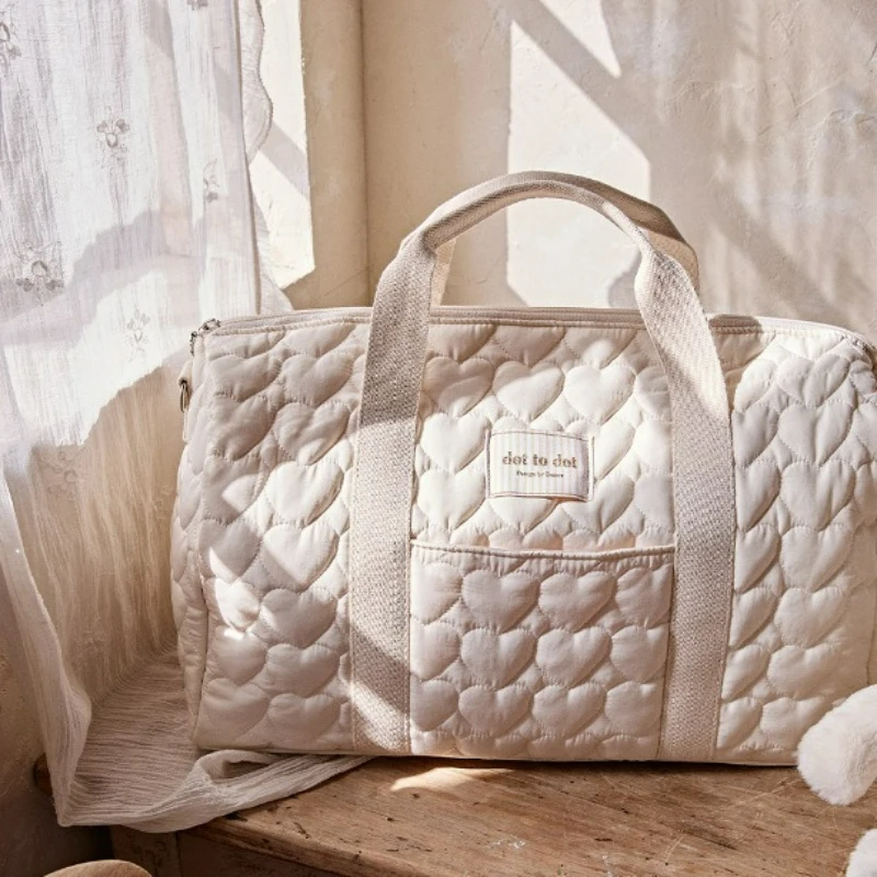 حقيبة الأم ذات سعة كبيرة من النسخة الكورية، حقيبة تخزين محمولة للاستخدام الخارجي، حقيبة سفر للأم والطفل بكتف واحد