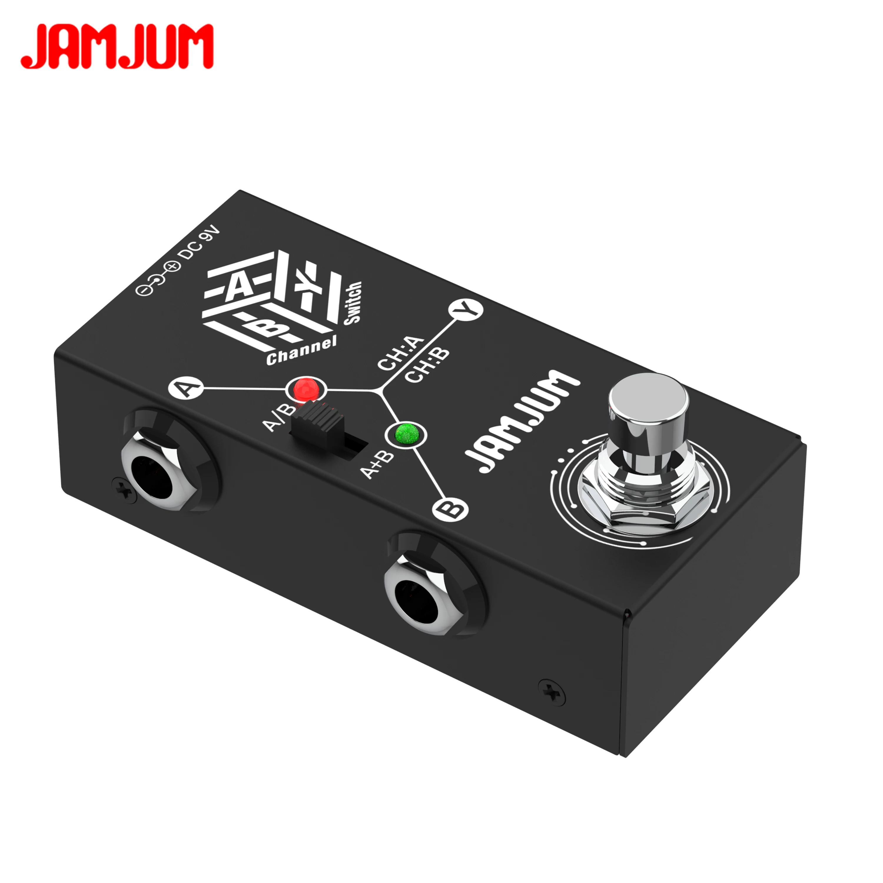 JAMJUM True Bypass ABY Line Selector Mini Guitar Effect Pedal - AB Box Channel Switcher for Guitar & Bass, Instrument Signal Rou
