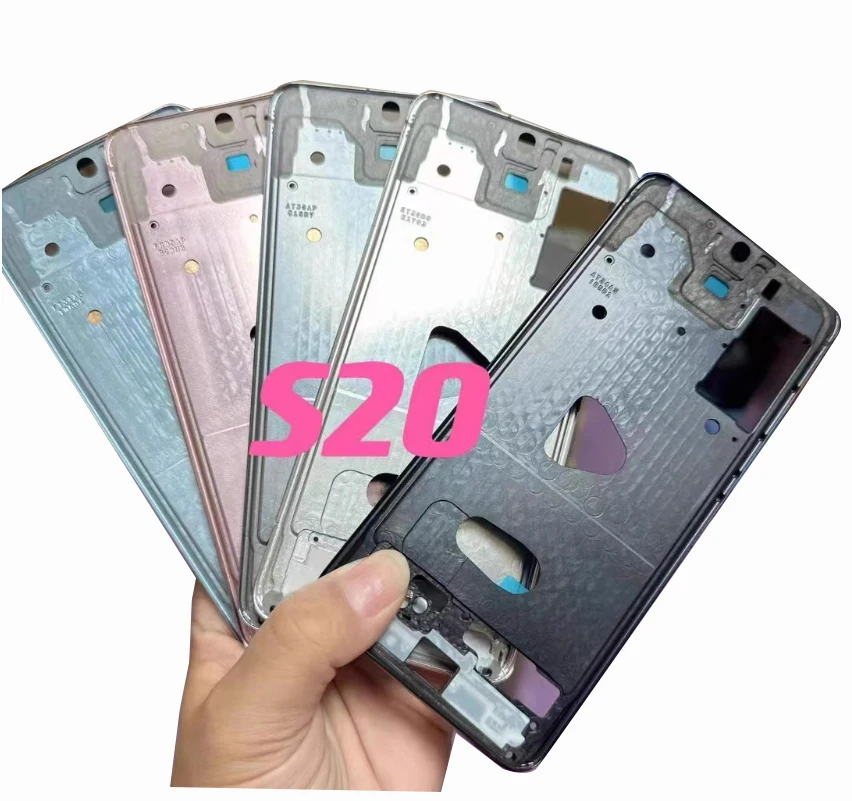 1Pcs Front Bezel Chassis Lcd Middle Plate Frame Housing For Samsung Galaxy S20 Plus G985F G985 G980 G980F S20 Ultra G988F G988B