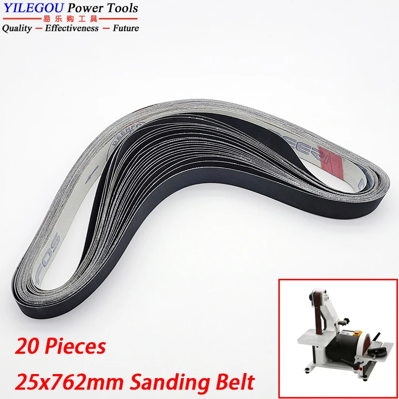 20Pcs 25 x 762mm Sanding Belt Grinding Metal 1