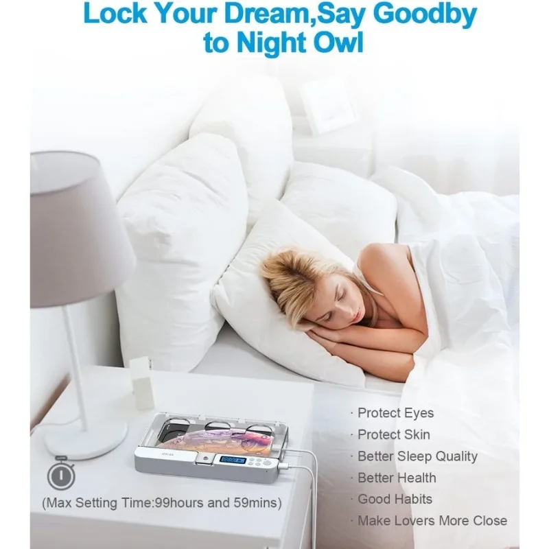 New Mobile Phone Prison with Timer Self-controlled Safety Lock Box Suitable for Most Mobile Phones Children's Anti-addiction Box