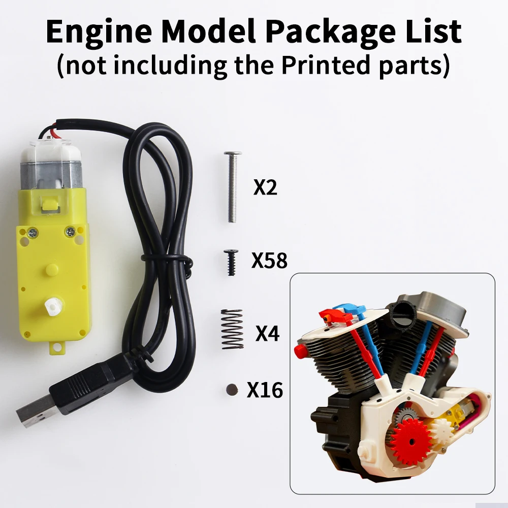 3D Printing Engine Model for Bambu Lab 3D Printers