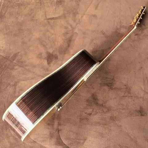 मुफ़्त शिपिंग क्लासिकल 6 स्ट्रिंग्स पीला D45 अकूस्टिक गिटार रोज़वुड फ़िंगरबोर्ड बोन नट 20 फ़्रेट्स 8 best sales शास्त्रीय गिटार - №3