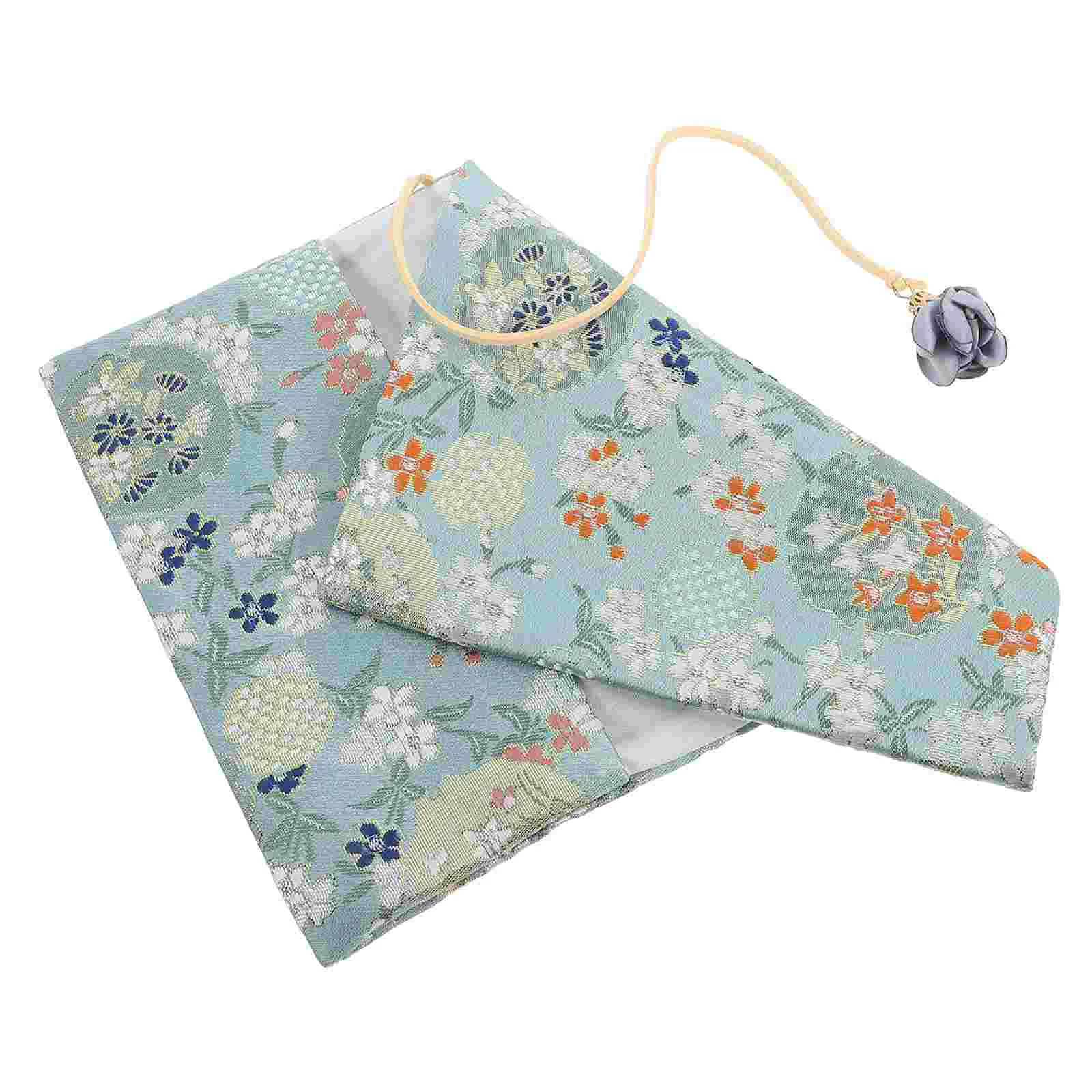 Handmade Cloth Book Cover Sleeves Fabric Decoration Floral Protector Notebook Protection Flower