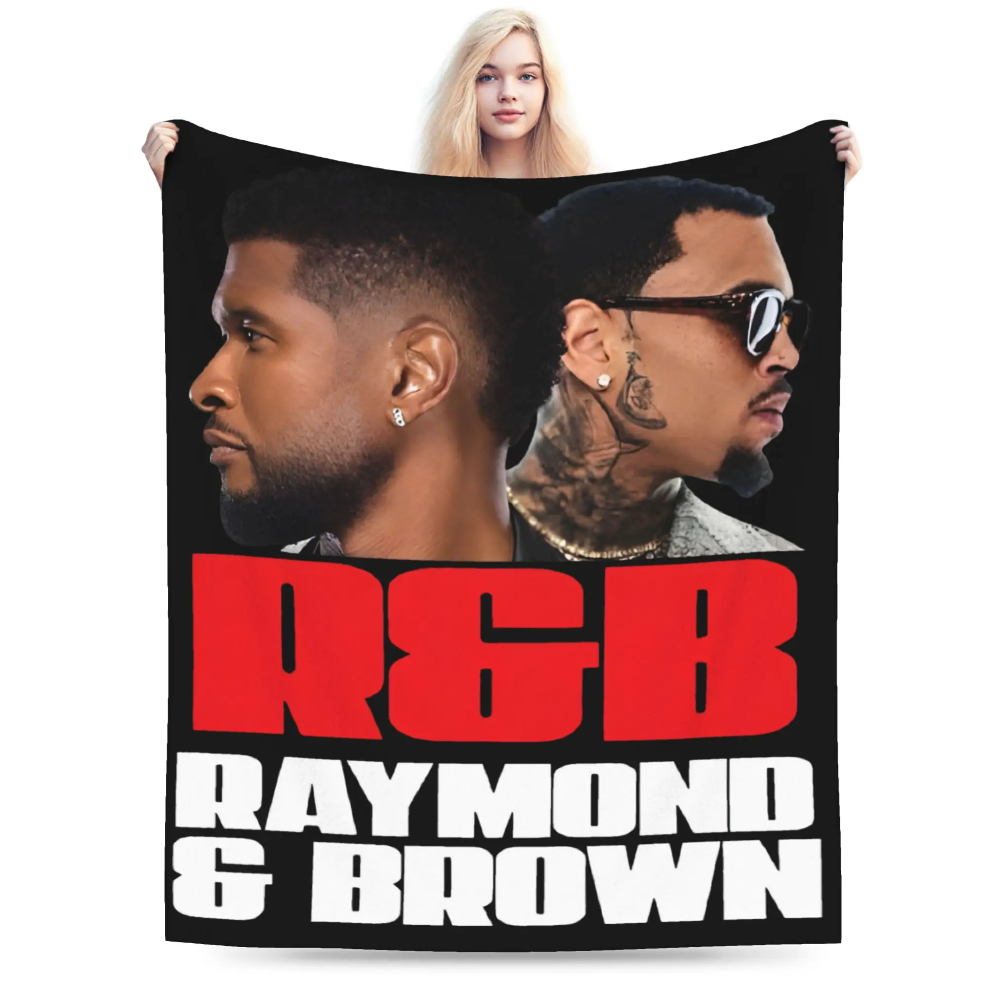 Chris Brown And Usher The Rb Tour Soft Warm Blanket  Raymond And Brown Girls Boys Plush Throw Blanket Chair Bedspread Sofa Bed