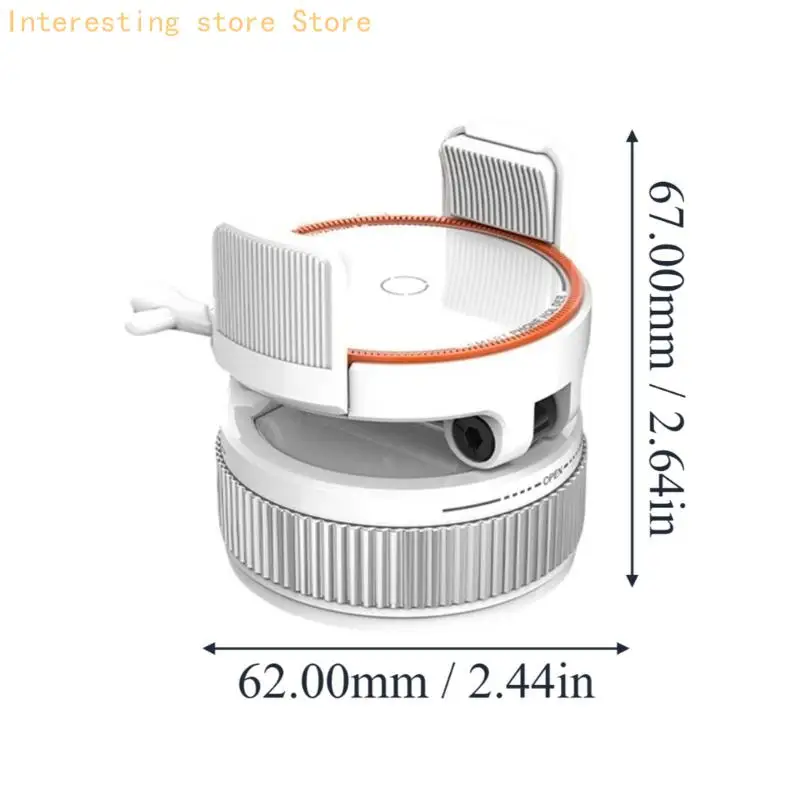 Rotierender Fahrzeugtelefonhalter mit Saugnapfhalterung, klappbarem Arm und seitlichen Klemmen zur Positionierung des – Detail 6