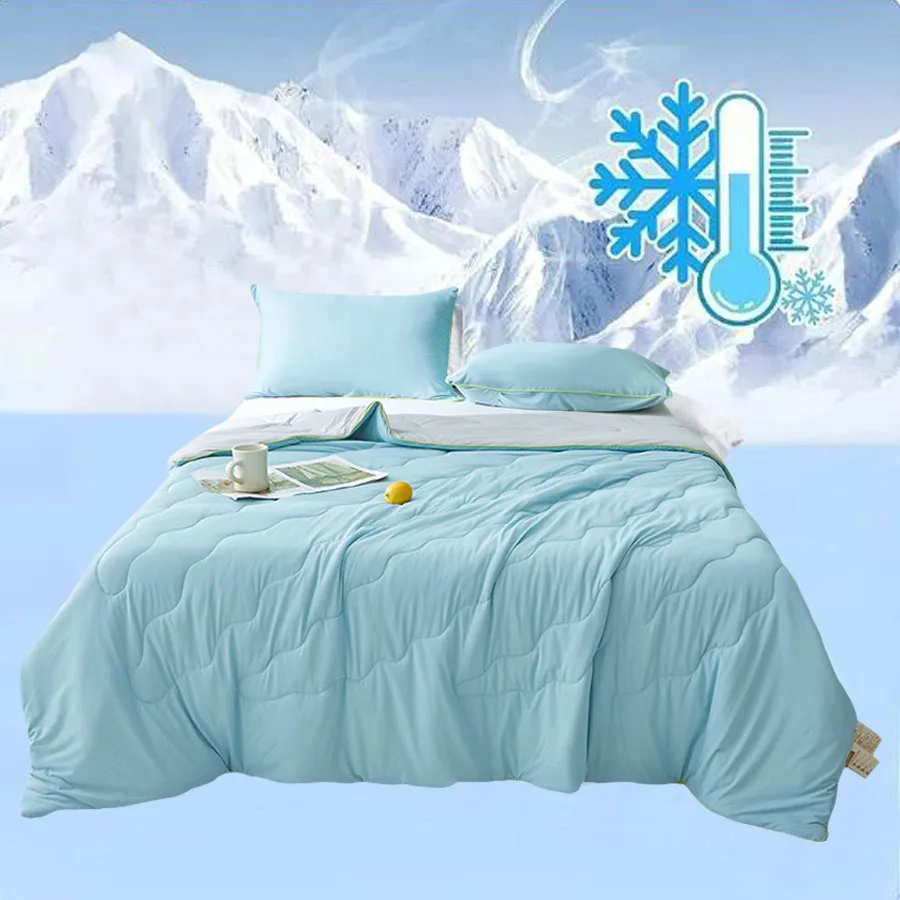 KDJEIKZ High Quality New Cool Feeling Cooling Blanket Simple Fashion Summer Thin Quilt Adults And Children Air-Conditioned Quilt