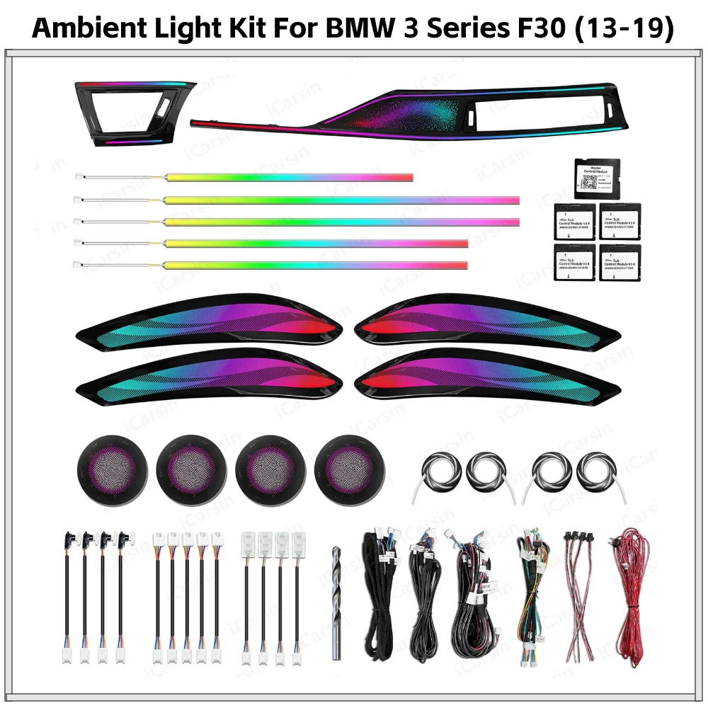 

APP Control RHD Ambient Light for BMW 3 Series F30 F31 F34 4 Series F36 2011-2019 Interior LED Upgrade Kit
