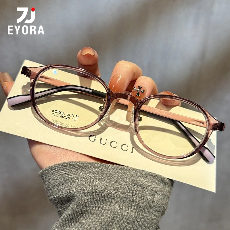 

EYORA Ultralight Versatile TR90 Reading Glasses for Women Anti Blue Light Photochromic Glasses Optical Lenses with Prescription