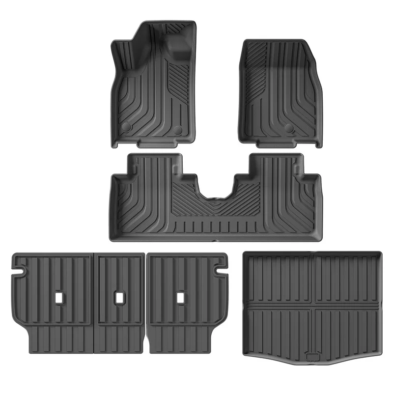 Use for Ford Mustang Mach-E 2021 -2026 TPE Car All-weather Floor Mats Trunk Pad Backrest Liner Accessories Black
