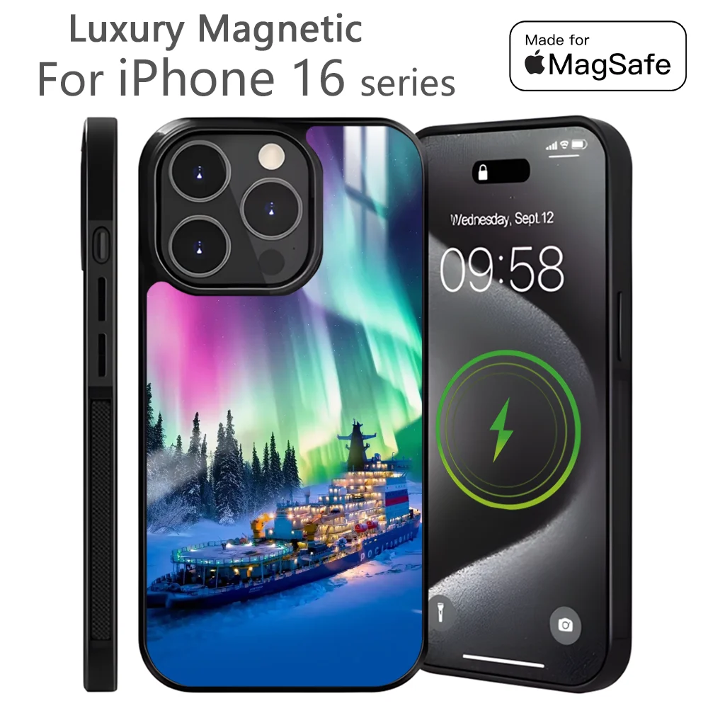 

Russia City Murmansk Phone Case For iPhone 16 15 14 13 12 11 Pro Max Plus Mini Magnetic Magsafe Wireless Charging Cover