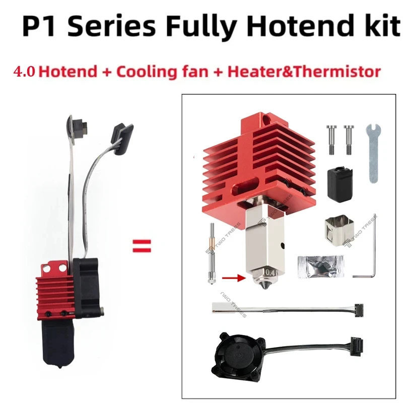 Neues Upgrade-Hotend für Bambu Lab P1P X1C P1S X1 X1E TZ4.0 Upgrade-Hot-End-Druckkopf 3D-Druckteile für Bambulab 3D-Drucker