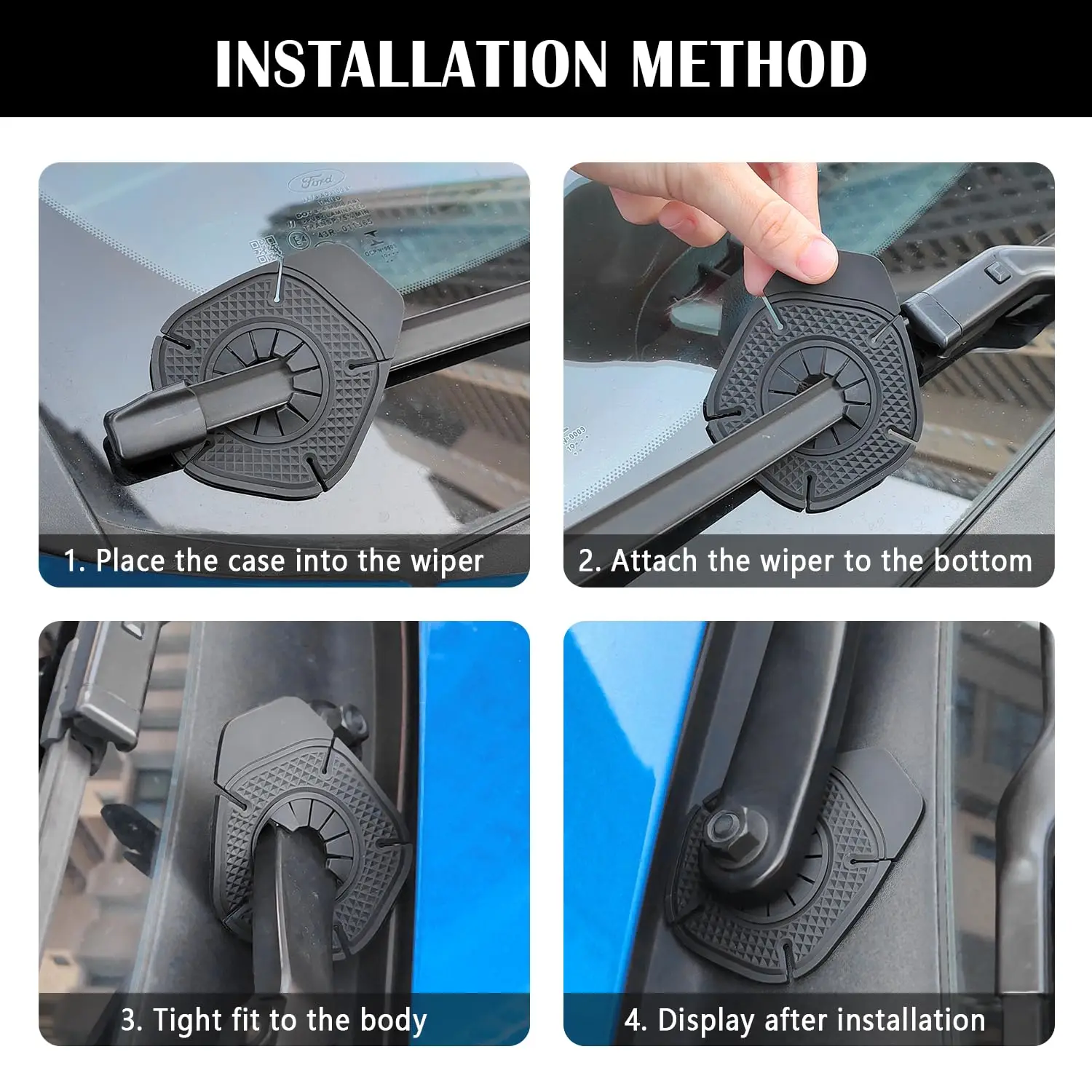 Car Windshield Wiper Hole Silicone Protective Cover, Wiper Arm Dustproof Sleeve Anti-Debris Leaves Prevention Auto Accessories