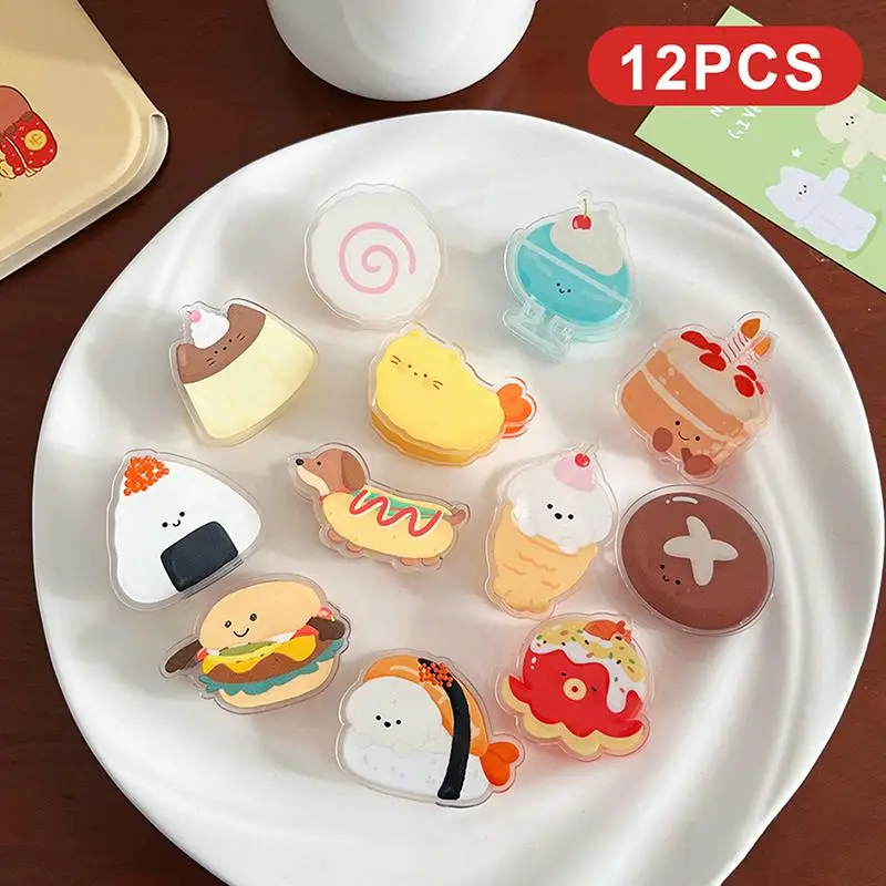 6-12 Pcs Food Snack Bag Sealer Clips Multi Purpose Clips for Food Packages Receipts Notes Files Book Pages Photos