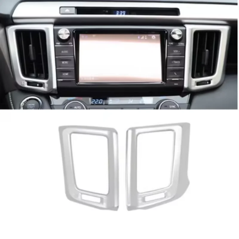 

ABS Car Dashboard Front Air Vent Cover Trim Garnish Molding Frame Bezel Outlet For Toyota RAV 4 RAV4 2016 2017 2018 Accessories