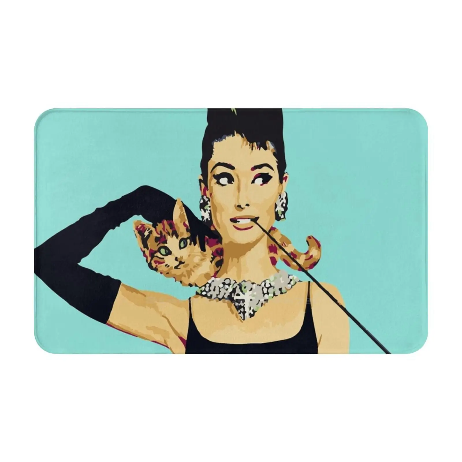 Breakfast At | Audrey Hepburn Jewellery Colour Soft Cushion Car Home Carpet Door Mat Breakfast At Audrey Hepburn Celebrity