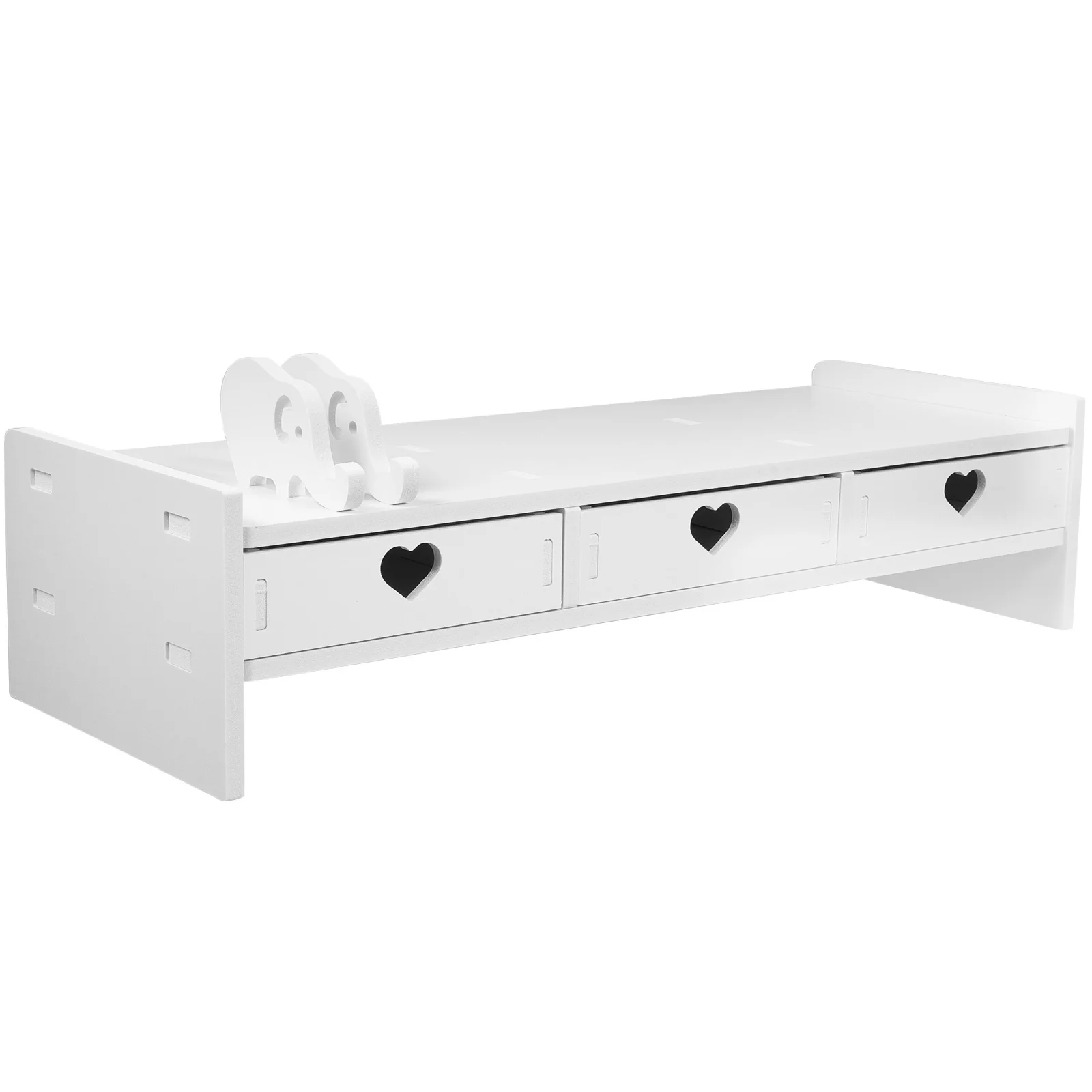 

Keyboard Storage Rack Computer Monitor Riser With Drawer Office Desk Organizer Stand For Laptop Desktop Pvc Wood-Plastic