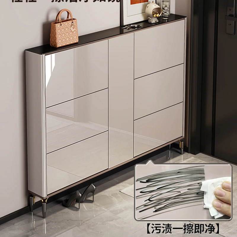 Nordic Modern Ultra-thin Shoe Cabinet Hallway Auvents Household Flip Shoe Cabinet Simplicity Zapateros Home Furniture KMSC