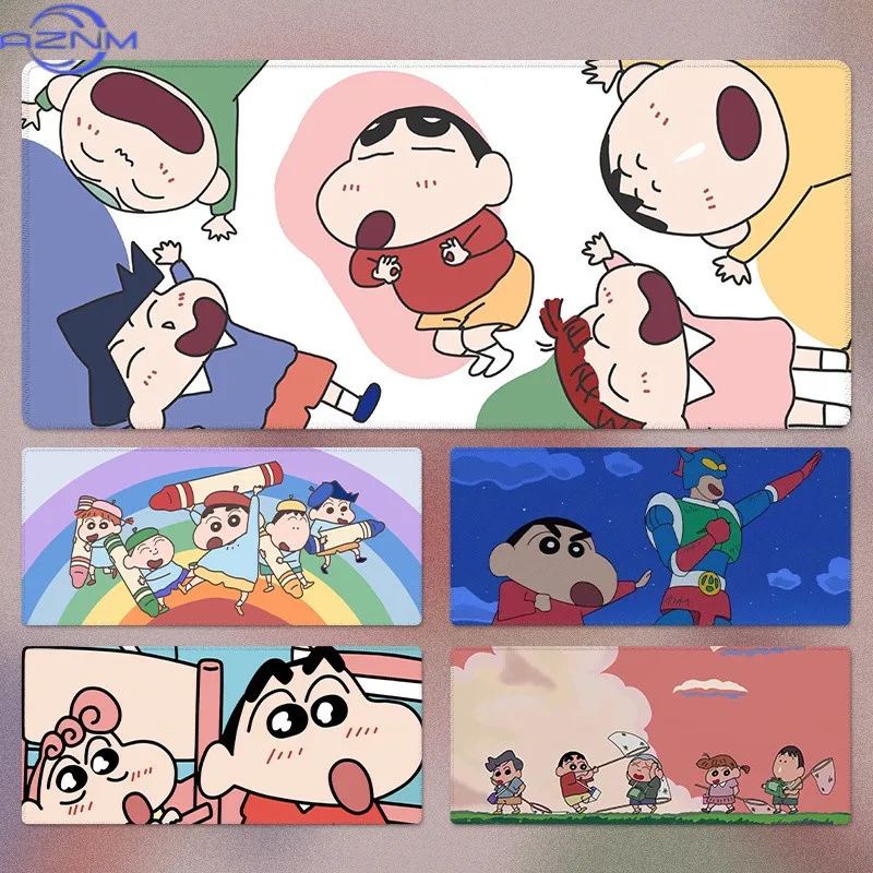Crayon Shinchan Mouse Pad Soft Oversized Office Deskpad Large Cute Cartoon Wrist Computer Keyboard Pads Ins Game Table Mat-hc23-