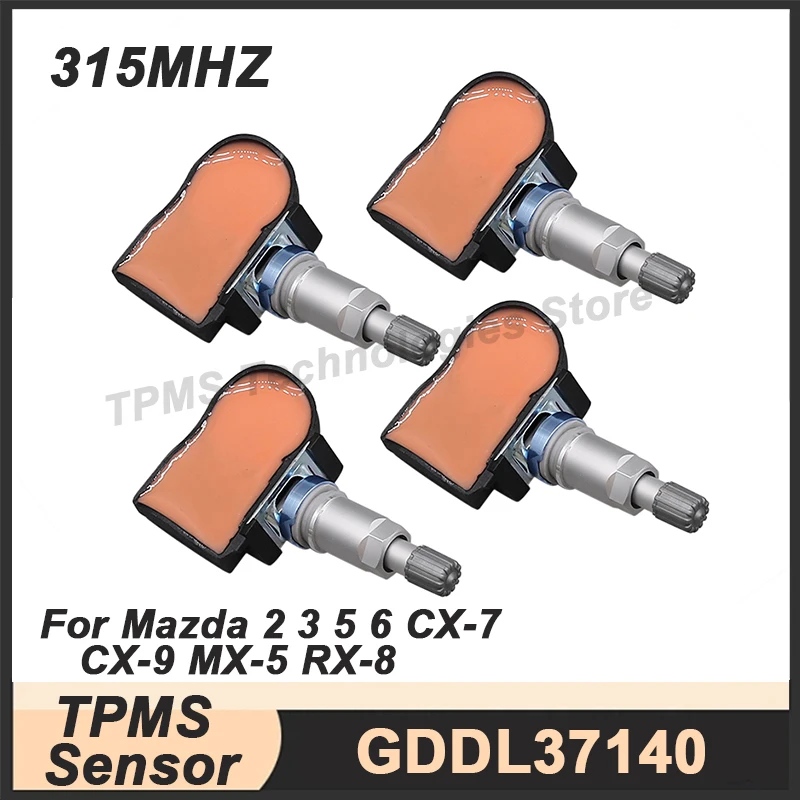 1/4 шт. 315 МГц TPMS датчик контроля давления в шинах для Mazda 3 2 5 6 CX-7 CX-9 MX-5 RX-8 GDDL37140 BBM237140B