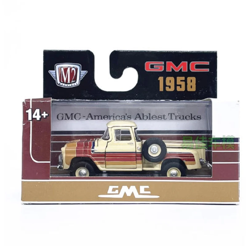 

M2 литой под давлением 1:64 1959 GMC Stepside Truck, модель автомобиля из сплава, коллекция, украшение для дисплея, игрушка в подарок