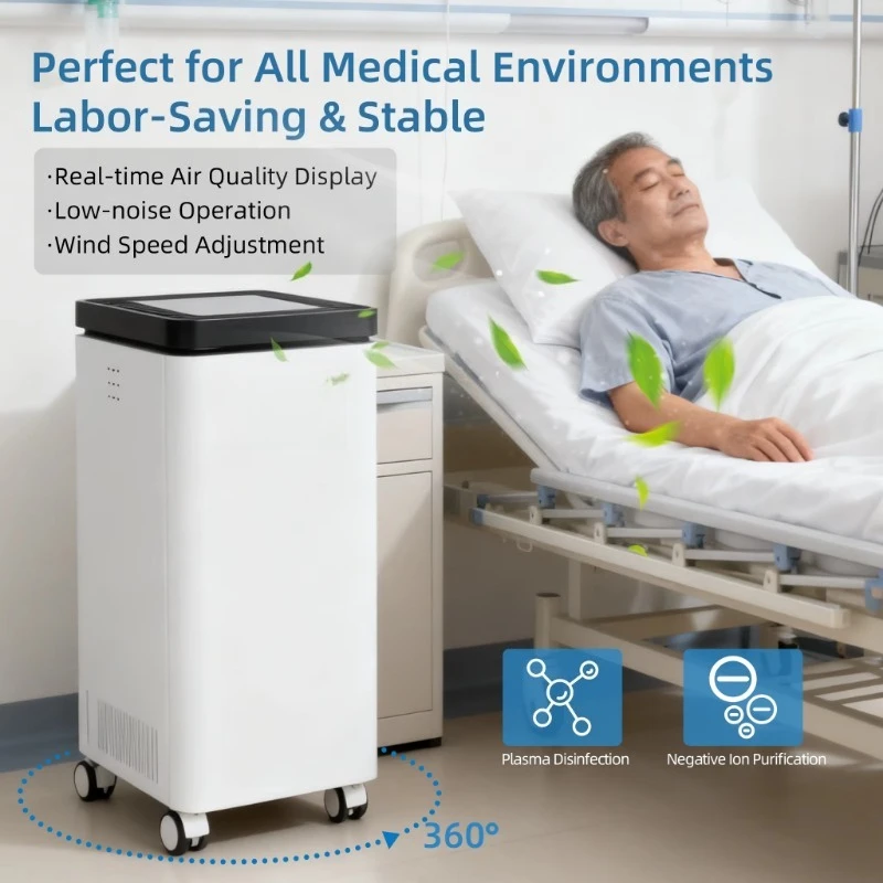 Medical Air Purifier for Home Big Room Quiet with Reusable Heap 13 Filter Water-washed Portable Large Type Air Purifier