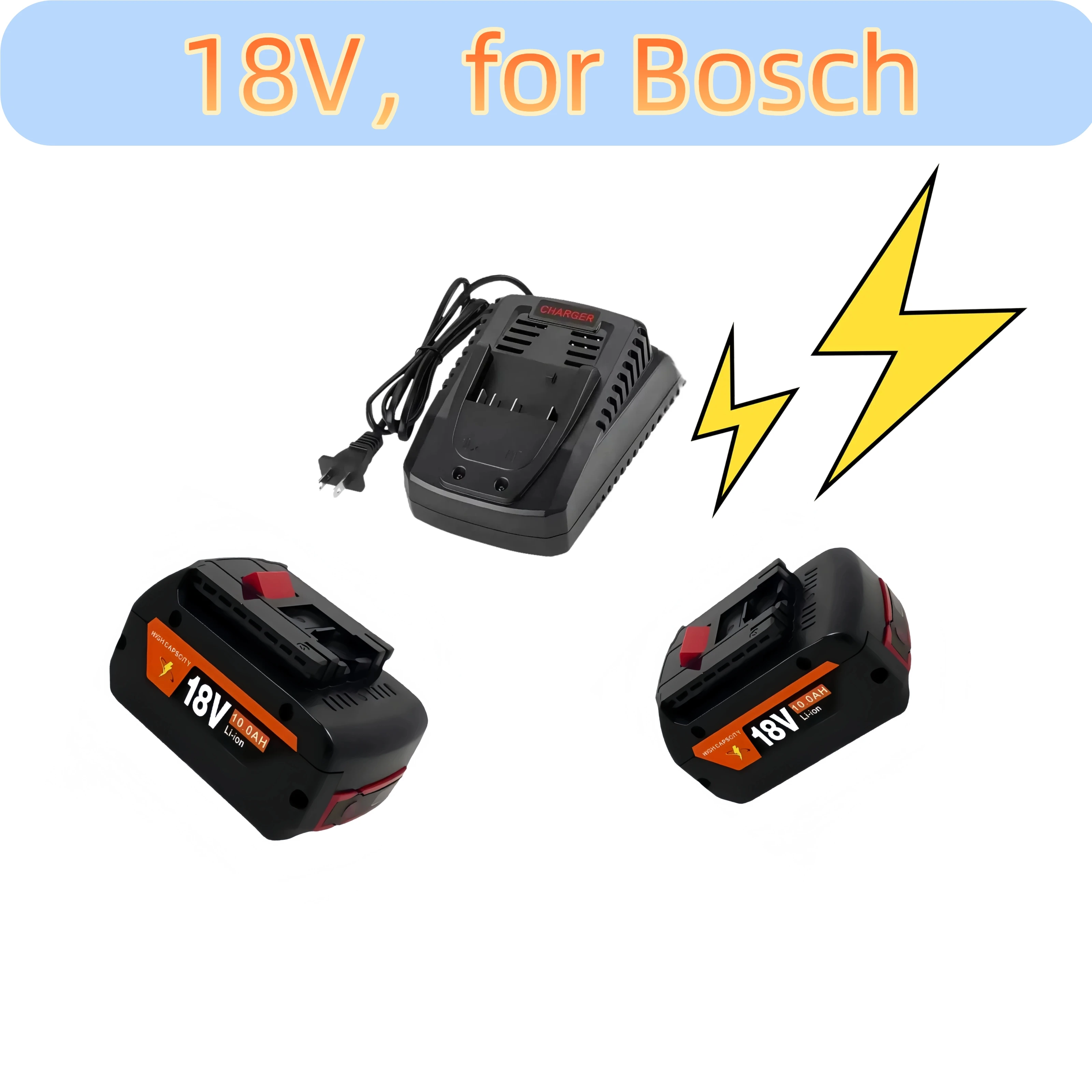 

✅NEW18V 10Ah Li-Ion Rechargeable Battery ✅Portable Backup Power Tool Battery for Bosch 12000mahwith Indicator Light BAT609