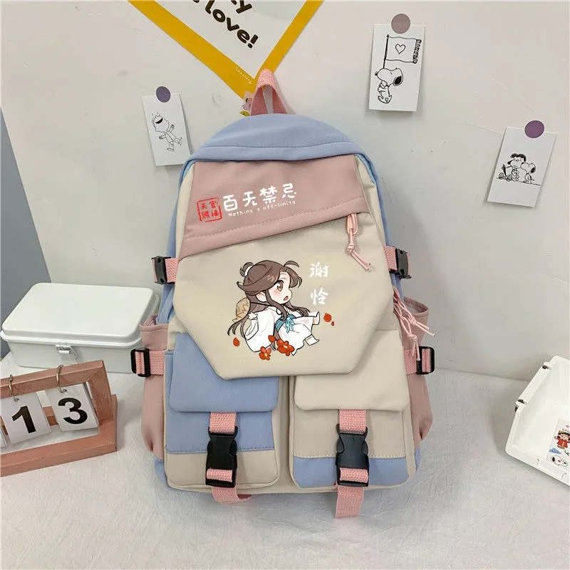 حقائب مدرسية للطلاب والمراهقين من Tian guan ci fu، حقائب ظهر Mochilas Anime ذات سعة كبيرة للفتيات والأولاد