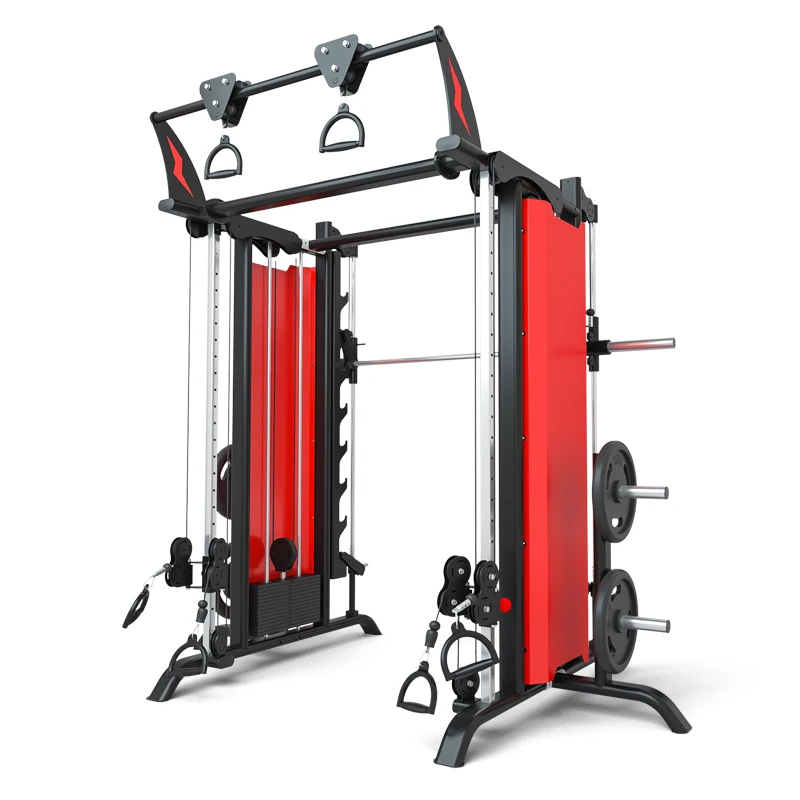 Multi-Station Workout Equipment for Full Body Training, High Weight Capacity Multi Functional Trainer and Smith Advanced Version