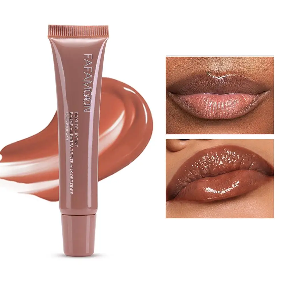 10ml 5 Farben Lippenstift wasserdicht dauerhafte feuchtigkeit spendende Antihaft-Tasse Spiegel fester Lip gloss Milch tee Farbe Lip gloss Make-up