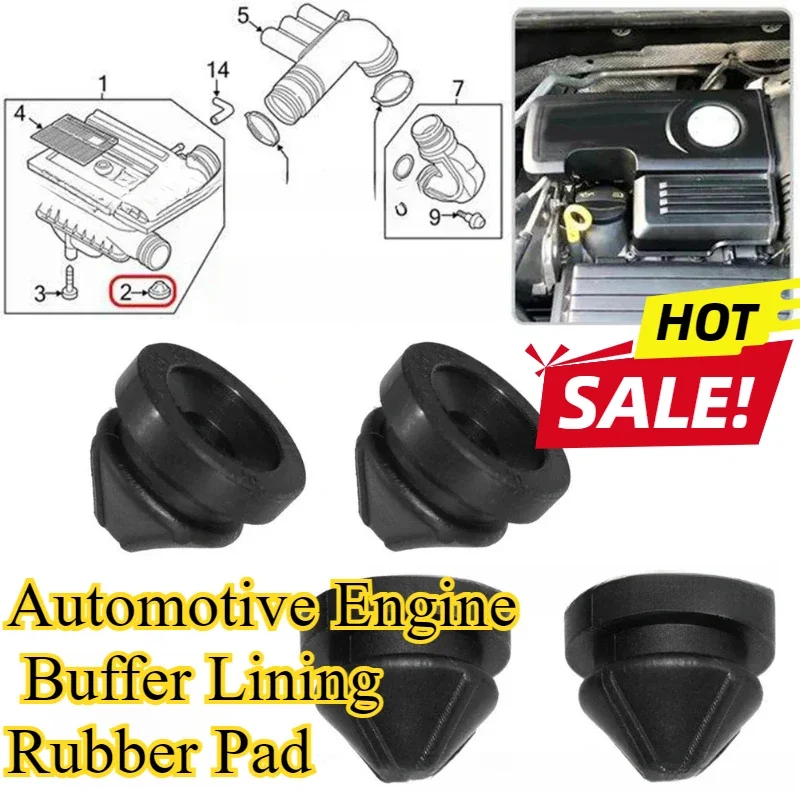 Rubber Air Filter Housing Shell Grommet Engine Cover Buffer Bush Suitable for Volkswagen Passat Tiguan Car Interior