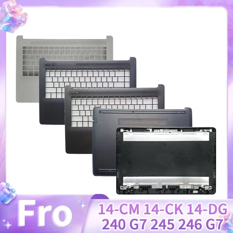 Black New For 14-CM 14-CK CY 14Q-CS 240 G7 245 246 G7 TPN-I131 LCD Back Cover Front Bezel Hinges Palmrest Bottom Case